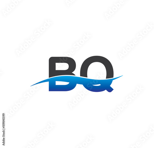 bq initial logo with swoosh blue and grey Free Download bq initial logo with swoosh blue and grey - GFXLoad