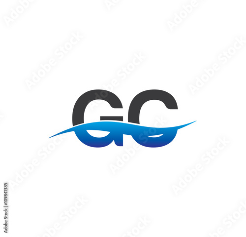 gc initial logo with swoosh blue and grey
