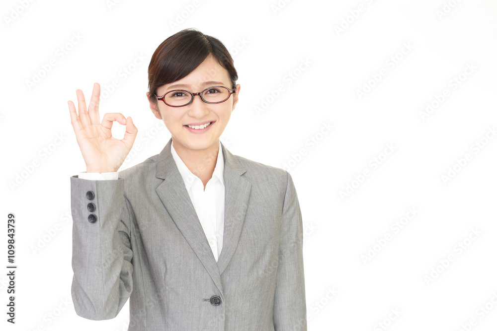 笑顔のビジネスウーマン 笑顔のビジネスウーマン