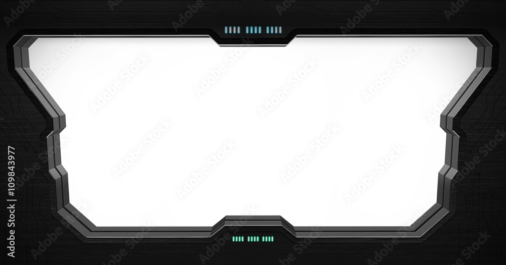 Naklejka premium Space station window interior