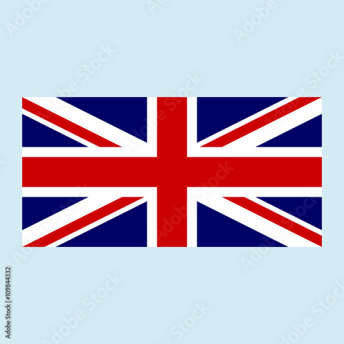 National british flag of the United Kingdom of Great Britain and Northern Ireland with correct proportions and color scheme. Stock vector illustration