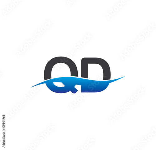 qd initial logo with swoosh blue and grey Free Download qd initial logo with swoosh blue and grey - GFXLoad