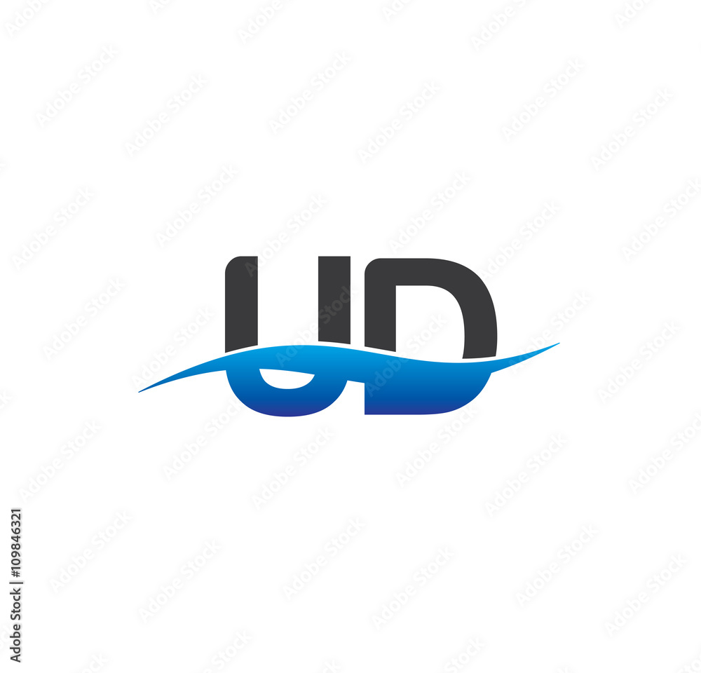 ud initial logo with swoosh blue and grey ud initial logo with swoosh blue and grey