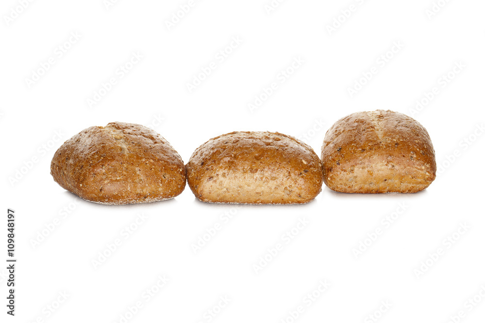 three healthy wheat bread