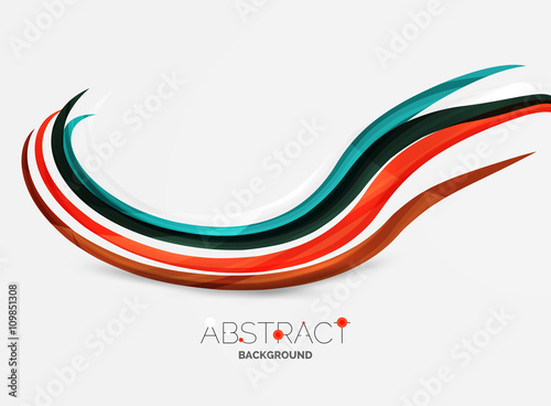 Color stripes with shiny light effects, wave line abstract background