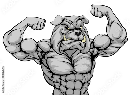 Mean Bulldog Sports Mascot