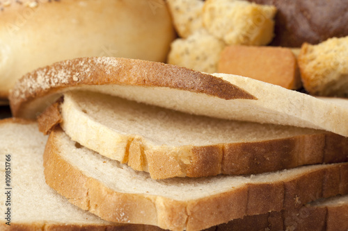 slices of bread close up