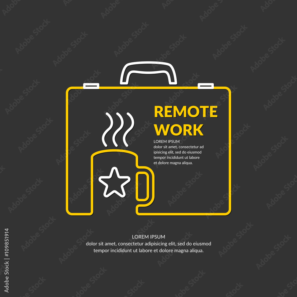 Illustration for Remote work. Illustration for Remote work.