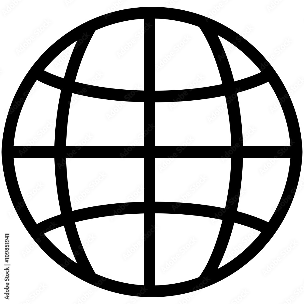 Obraz Pictograph of globe vector