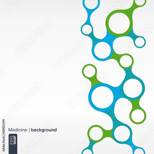 Abstract background with integrated metaballs for Business Company, medical, healthcare, network, connect, social media and global concepts. © Hilch