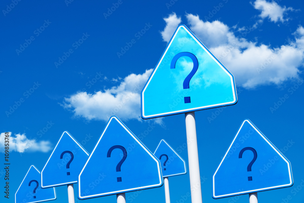 Question on Blue Sky / Question Mark on Blue Sky, Trouble in the sky