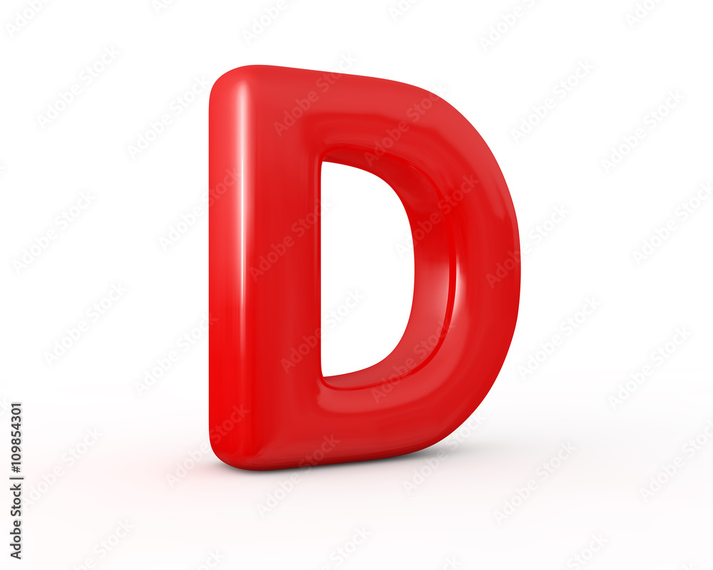 Inlate shiny red letter, 3d illustration. Inlate shiny red letter, 3d illustration.