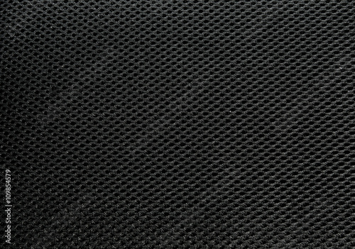 macro shot of black nylon mesh fabric