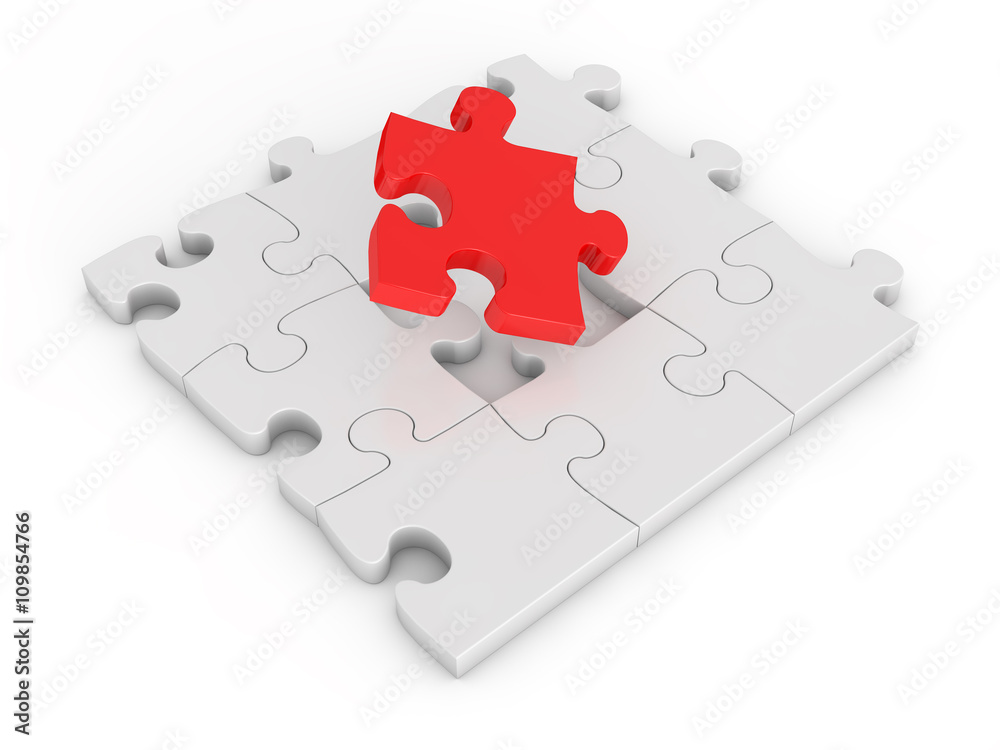 Teamwork concept based on jigsaw puzzle. 3d illustration Teamwork concept based on jigsaw puzzle. 3d illustration