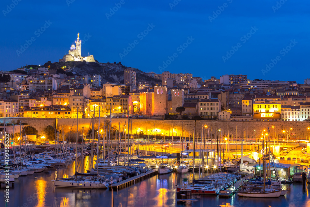 Marseille France night