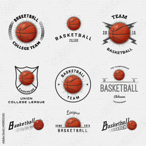 Basketball badges logos and labels for any use © zao4nik