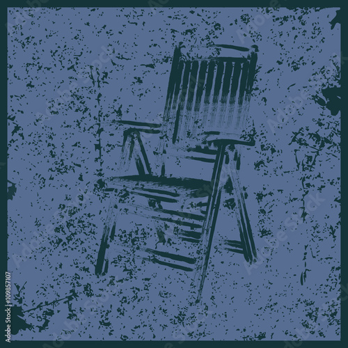 Grunge chair background