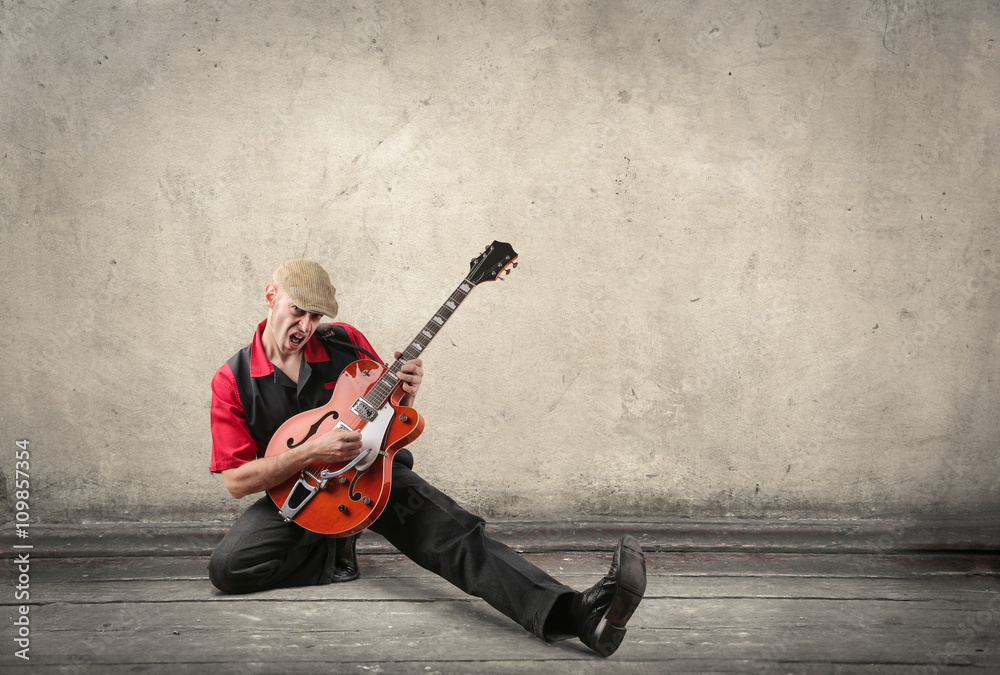 Fototapeta premium Guitarist playing