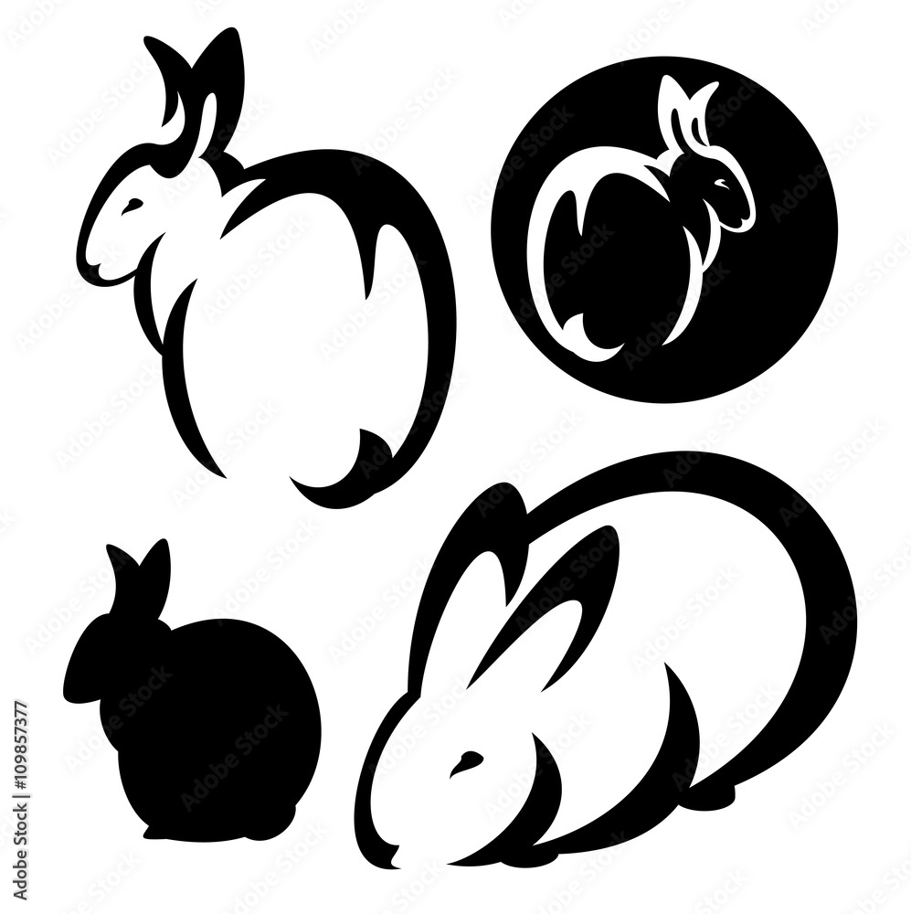 Naklejka premium rabbit design set