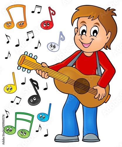 Boy guitar player theme image 2