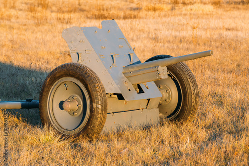 German Anti-tank Gun Pak 36 In Field photo