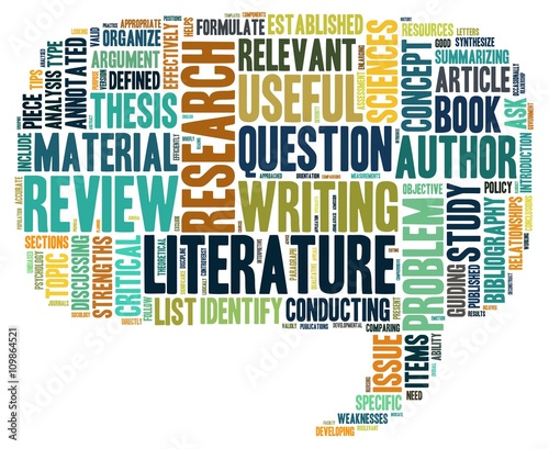 Literature review in word cloud