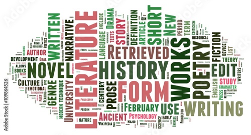 Literature in tag cloud