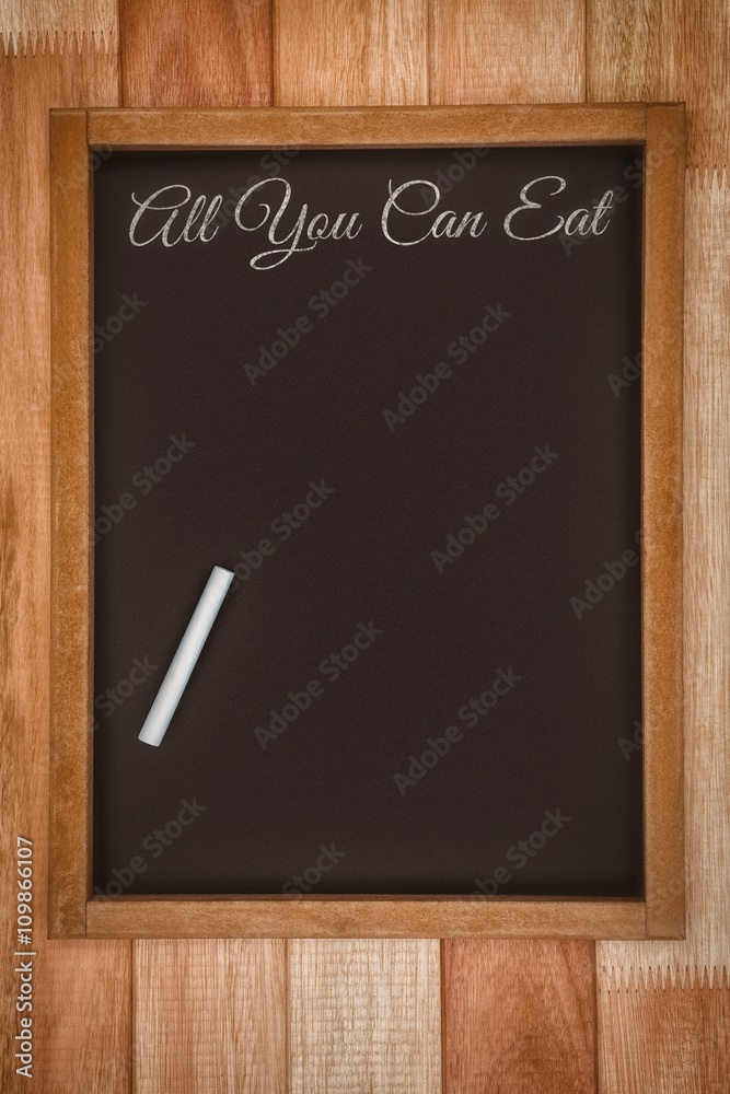 Composite image of all you can eat message Composite image of all you can eat message