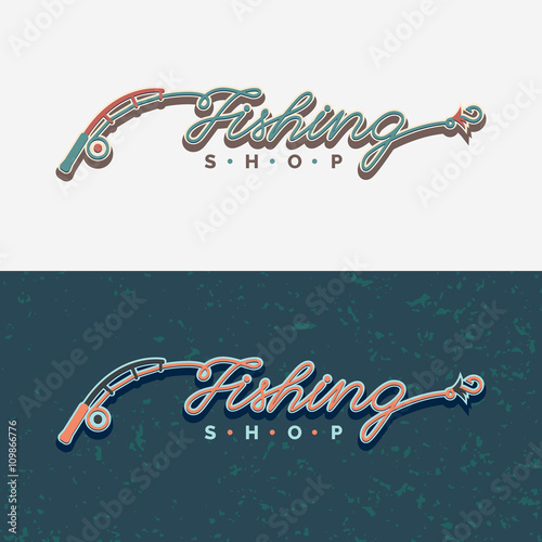 The inscription Fishing, original lettering.