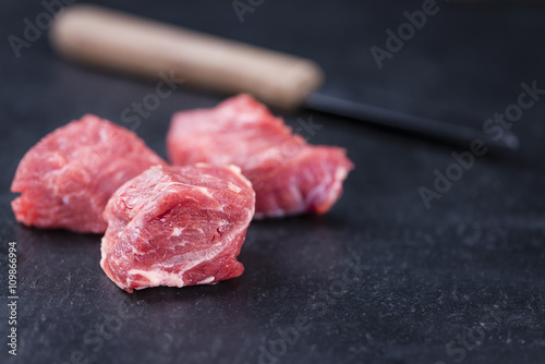 Slate Slab with chopped Beef