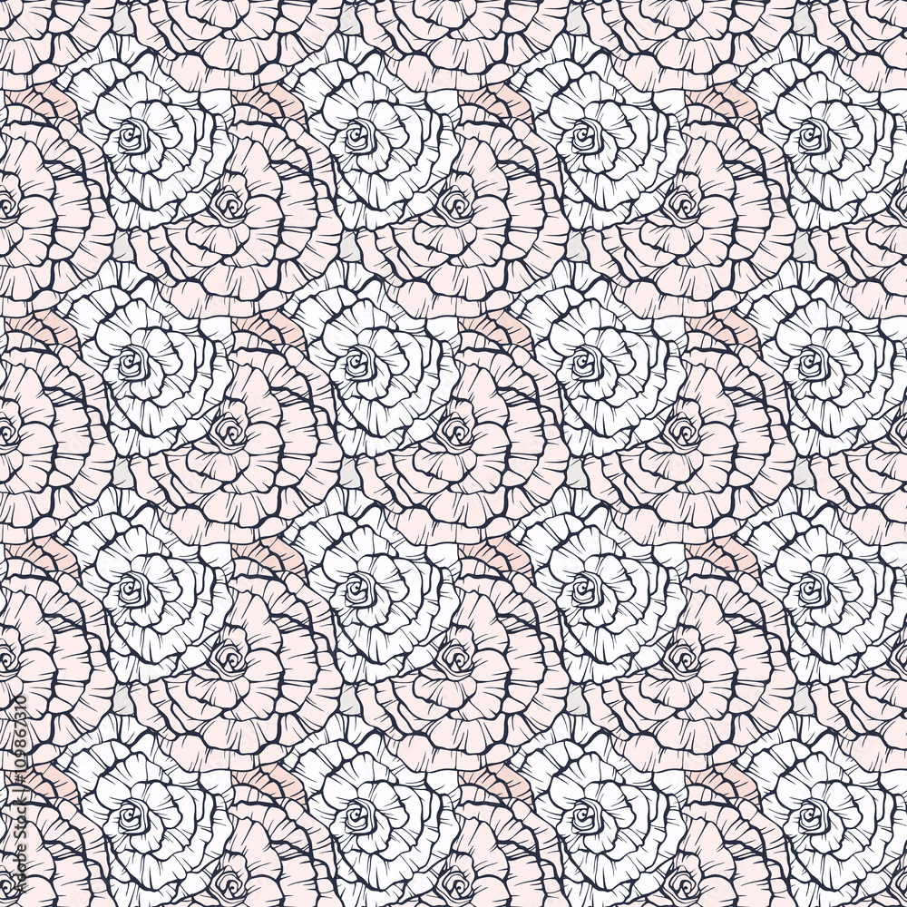 Seamless pattern with decorative roses Seamless pattern with decorative roses