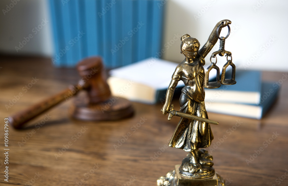 Wooden gavel barrister, justice concept , law 

