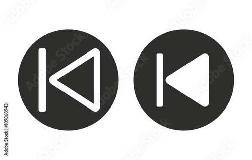 Backward- vector icon.