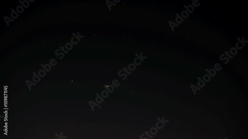 Stars, especially Scorpio(Antares), Mars and Saturn, are moving in the sky on April 30, 2016(time-lapse)