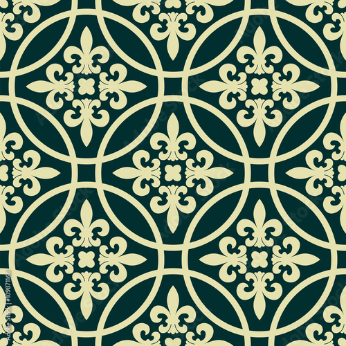 Classic heraldic background. Seamless vector pattern.