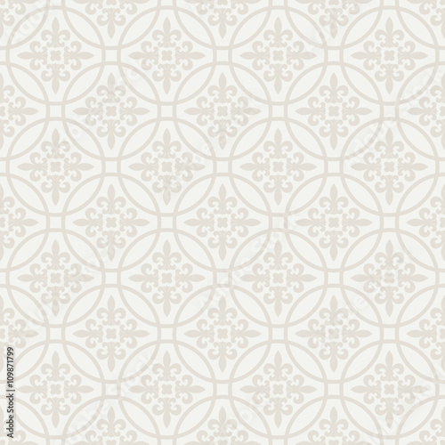 Floral grey seamless background.