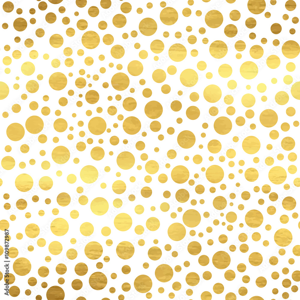 Seamless pattern with polka dot golden ornament Seamless pattern with polka dot golden ornament