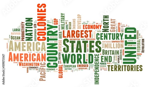 USA in word cloud