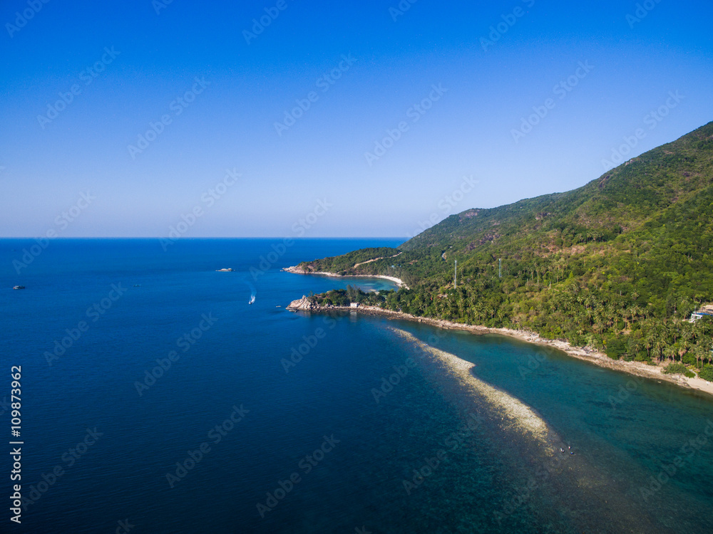 Aerial view of Koh Phangan Thailand Aerial view of Koh Phangan Thailand