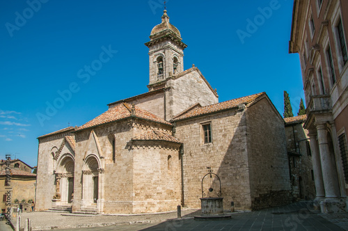 The cathedral of San Quirico d'Orcia in Tuscany, Italy. photo