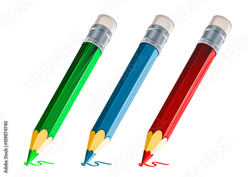 Set of colored pencils