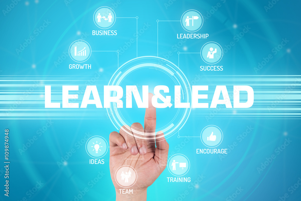 LEARN&LEAD CONCEPT with Icons and Keywords LEARN&LEAD CONCEPT with Icons and Keywords