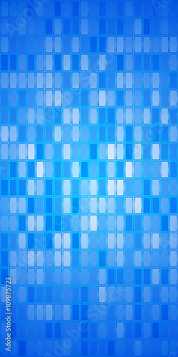 Mosaic rectangle blue background Vertical banner presentation fl