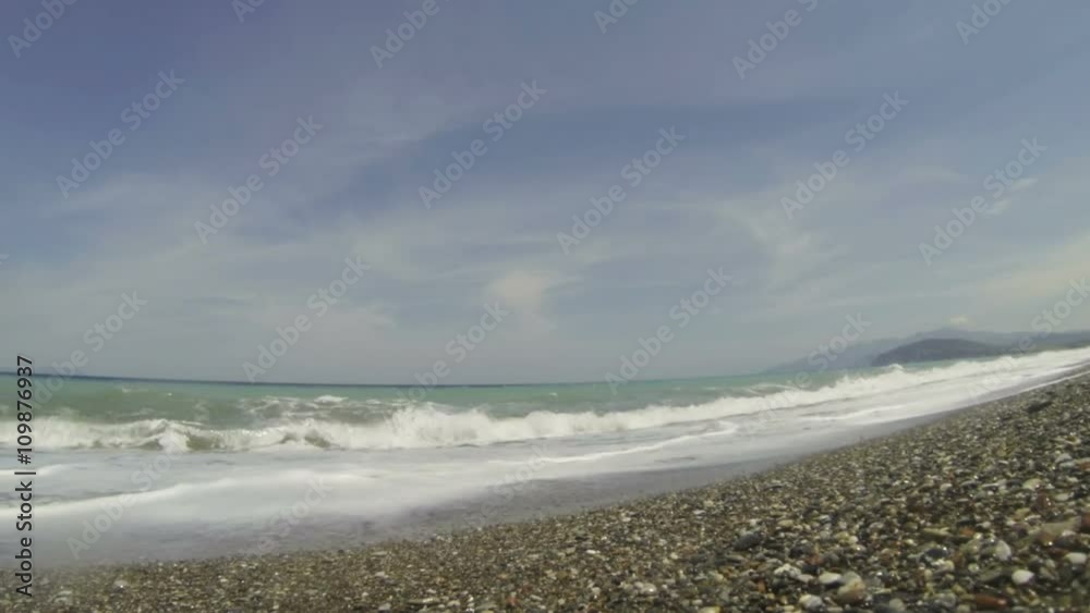 Slow motion seamless looping of breaking waves at the coast Slow motion seamless looping of breaking waves at the coast