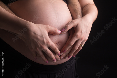 White Pregnant woman