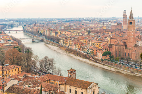 Roofs of Verona in Italy