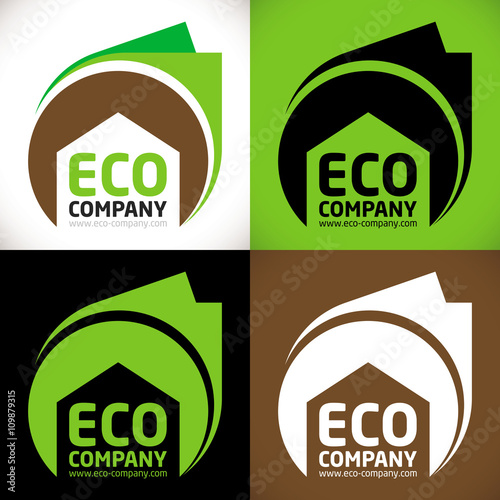 logo construction maison écologique bois