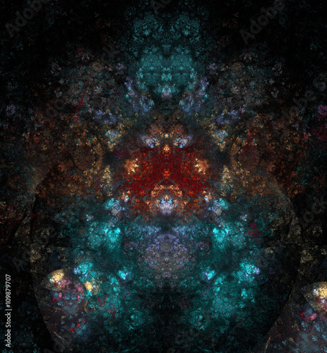 Symmetrical fractal background.
