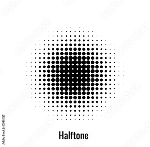 Abstract  circle halftone