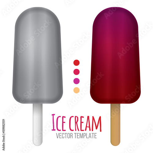 Vector ice cream set